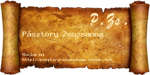 Pásztory Zsuzsanna névjegykártya
