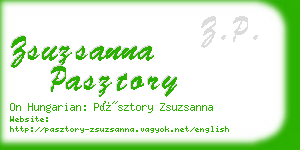 zsuzsanna pasztory business card